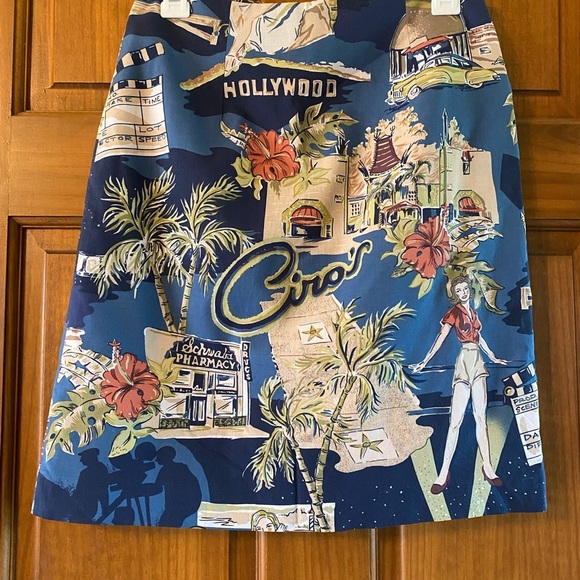 Mini Skirt & Top Set Retro Film Glam Print Size 6 M Made in USA Y2K - Picture 3 of 10